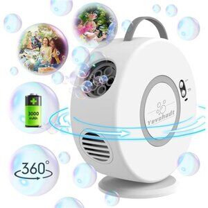 Bubble Machine for Kids Toddlers,Automatic Bubble Blower Rechargeable, 90° 360°